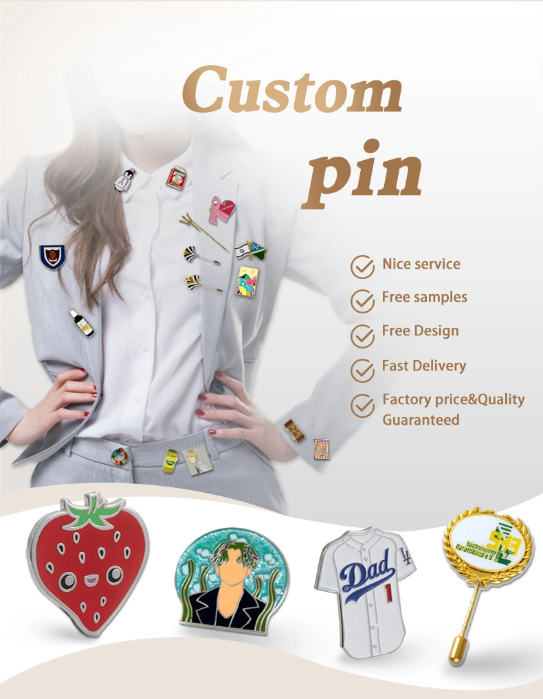 Manufacturer Custom Hard Anamel Cute Zinc Alloy Cartoon Lapel Pins