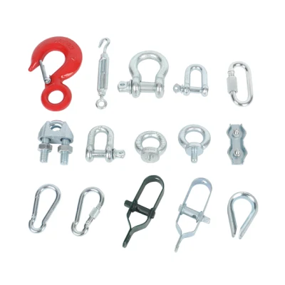 China Factory Supply D Shackle-Wire Rope Clips-Turnbuckle-Spring Snap Hook-Eye Bolt-Eye Nut-Thimble-Round Ring-Swage Terminal-G80 Chape Grab Hook-Riggings